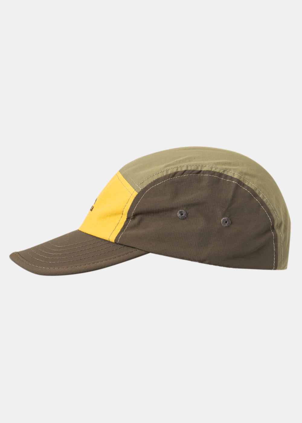 Tricolor Camper Cap in Brown, Yellow & Khaki